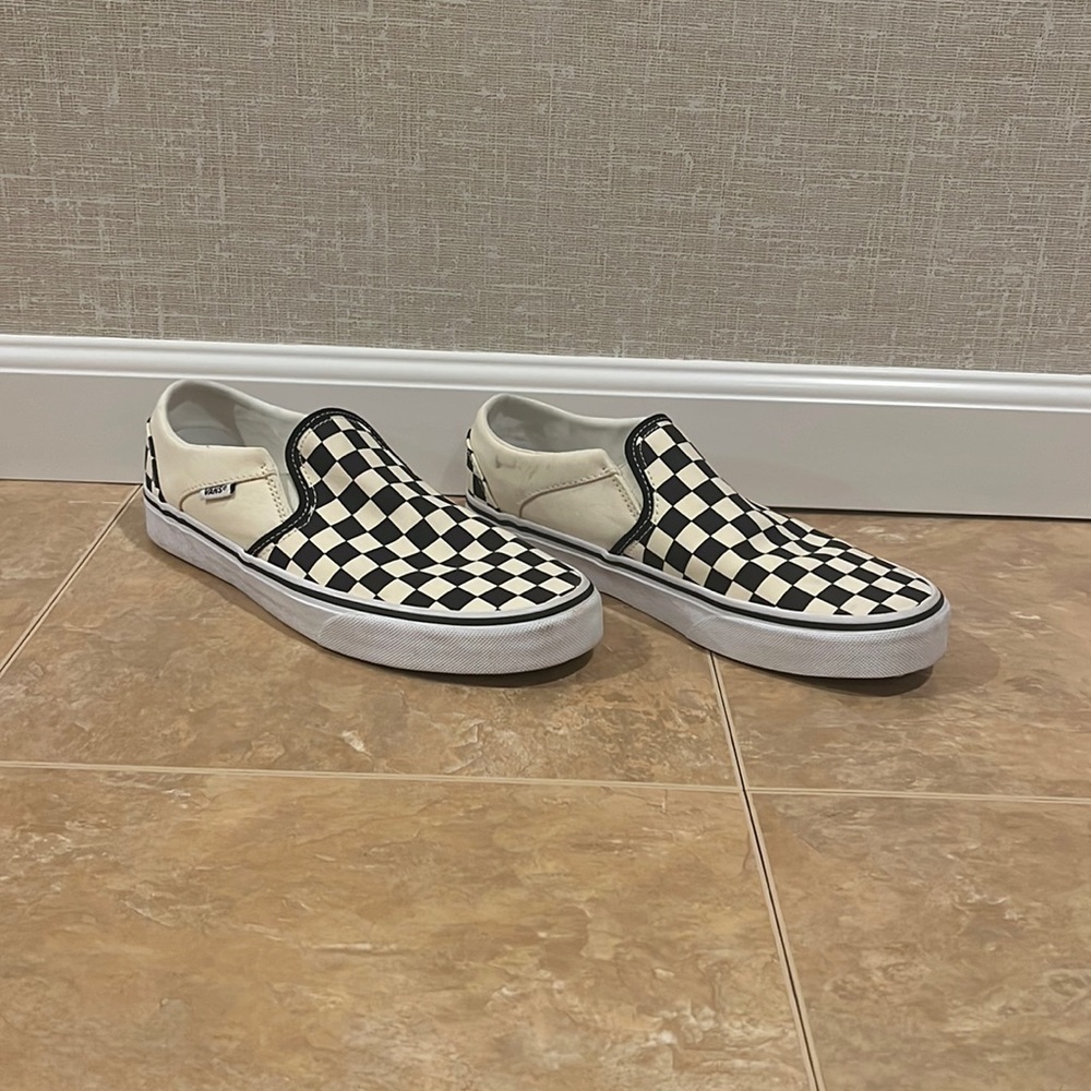 Black and white checkered vans